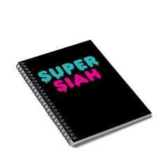Super Siah Drip Spiral Notebook - Ruled Line (Black)