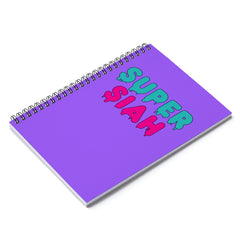 Super Siah Drip Spiral Notebook - Ruled Line (Purple)