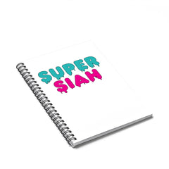 Super Siah Drip Spiral Notebook - Ruled Line (White)